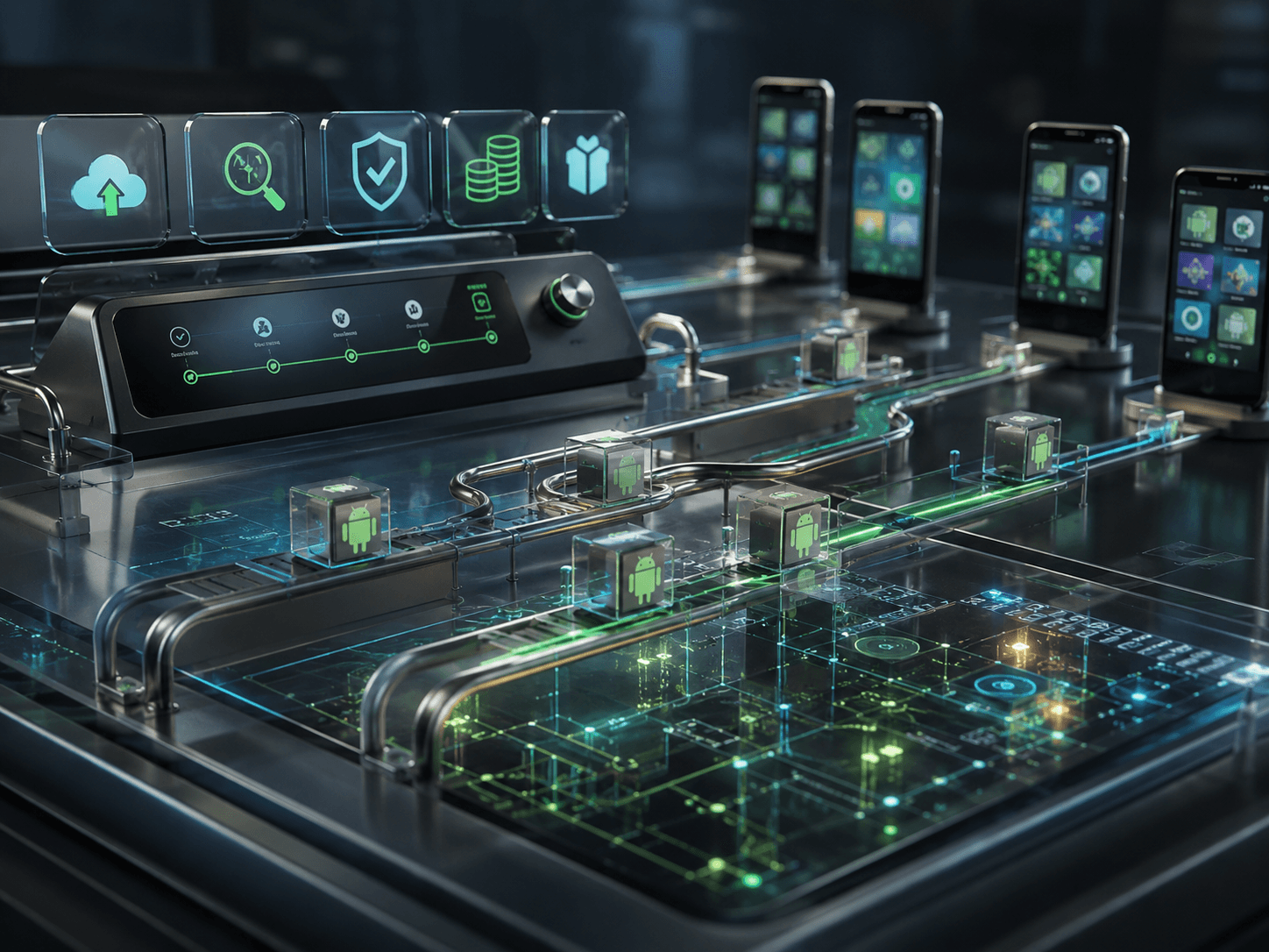 Developer platform environment representing Android app distribution.